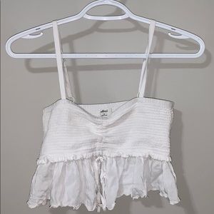 Aritzia frilly crop top